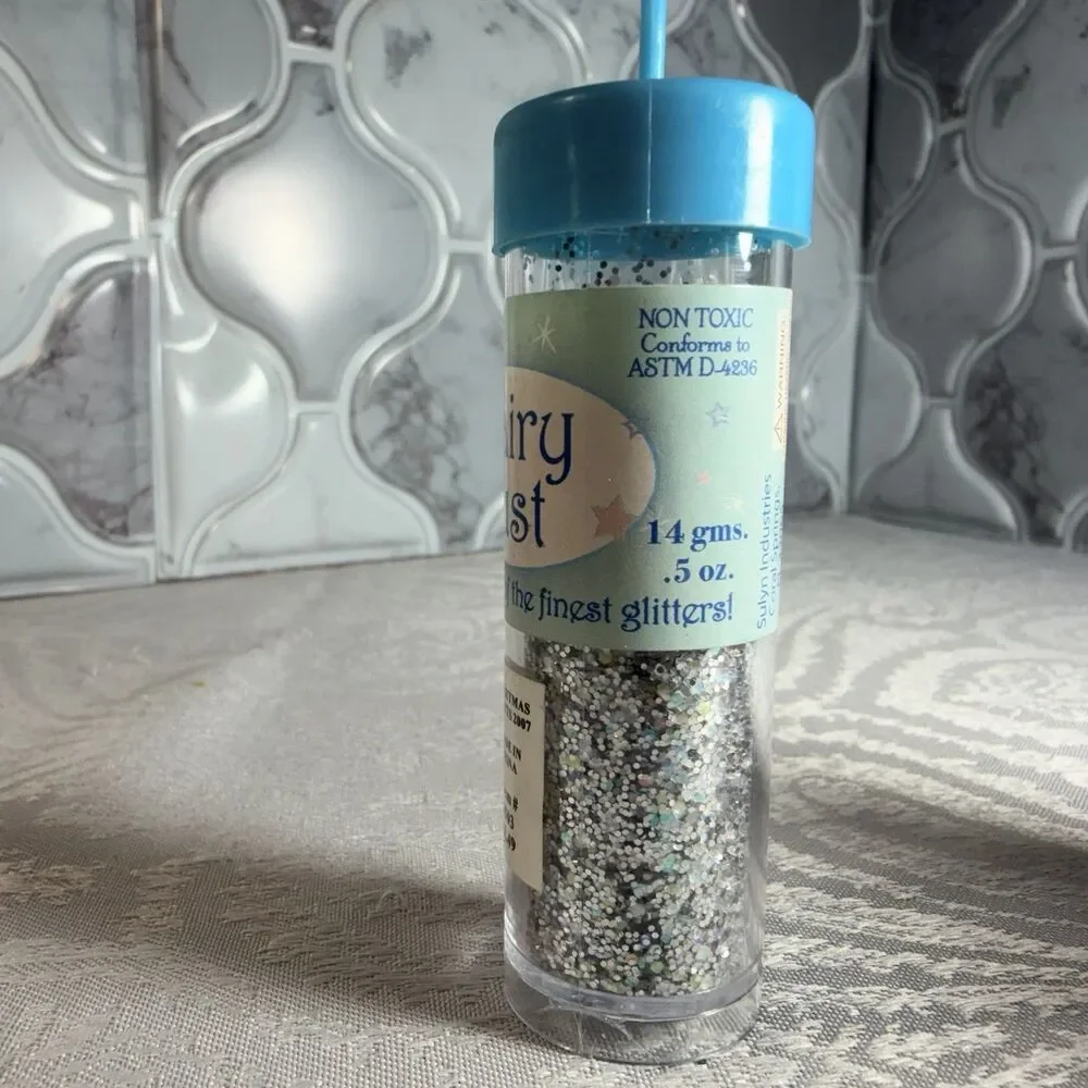 Vintage Fairy Dust ~ 2007 Silver Glitter With Stars, Rare Find!
